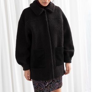 & Other Stories Faux Shearling Workwear Jacket US2